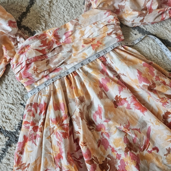 Abercrombie & Fitch Puff Sleeve Floral Mini Dress With Pockets Xs - Picture 6 of 8